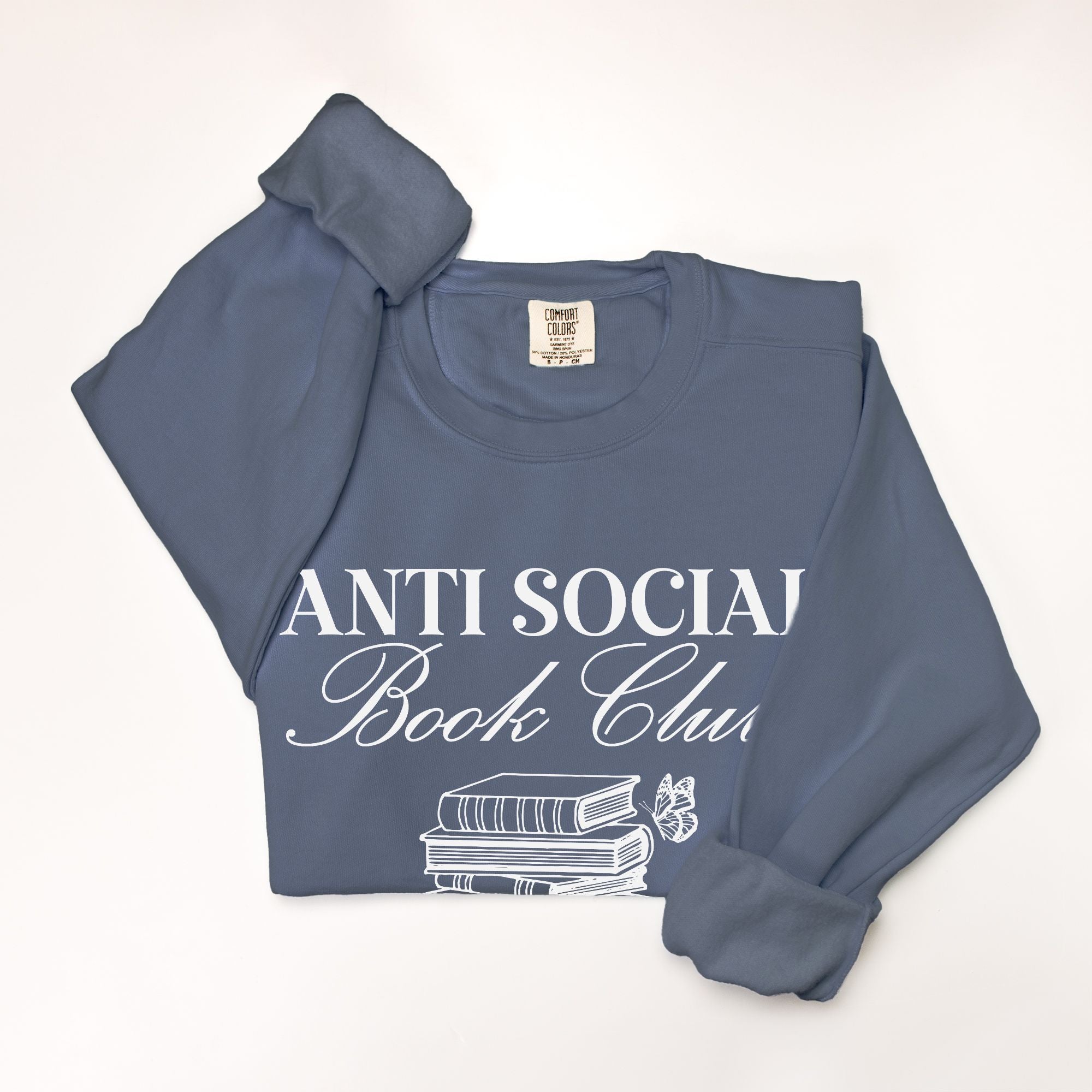 Anti-Social Book Club Comfort Color Crewneck – Ebs_Crafty_Corner
