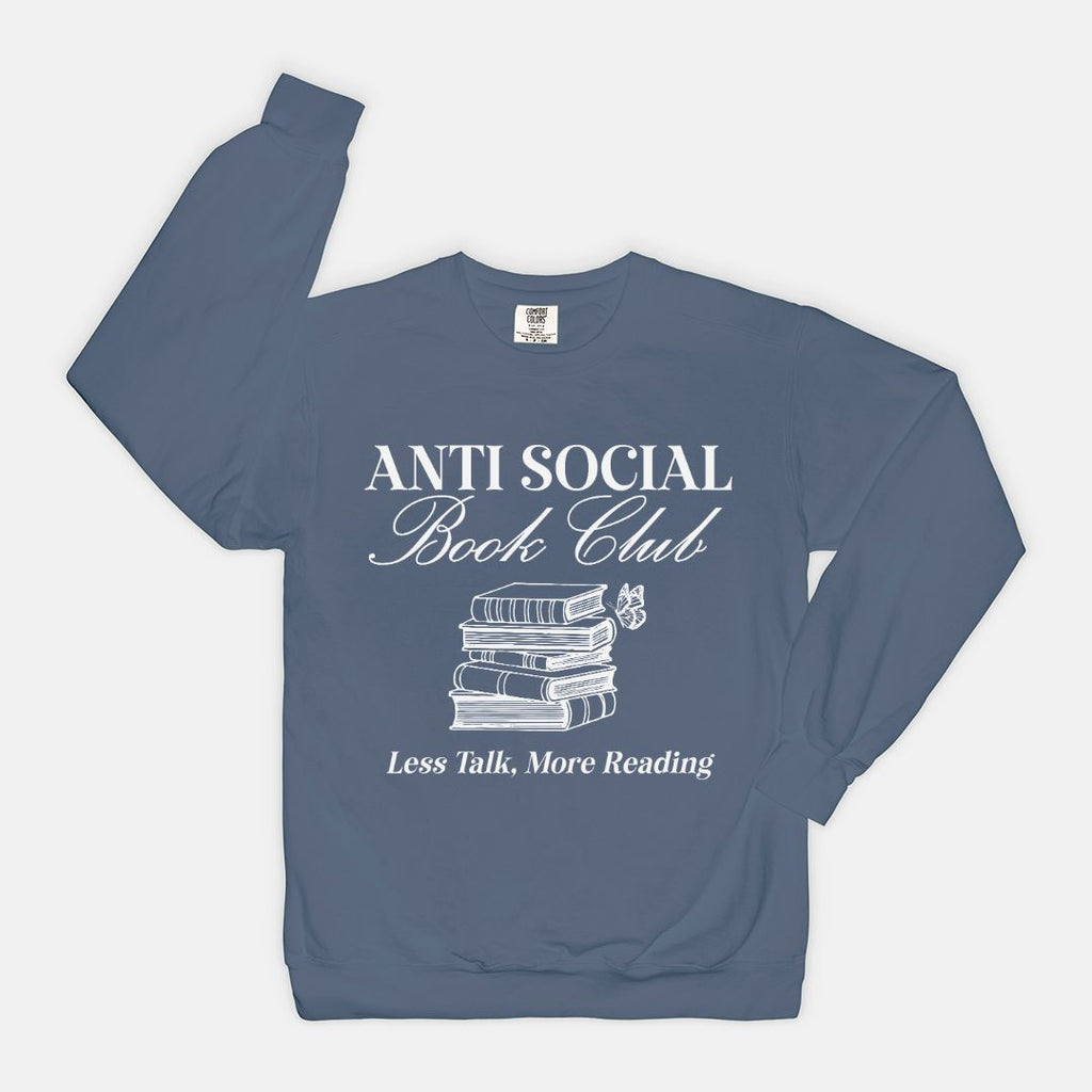 Anti-Social Book Club Comfort Color Crewneck