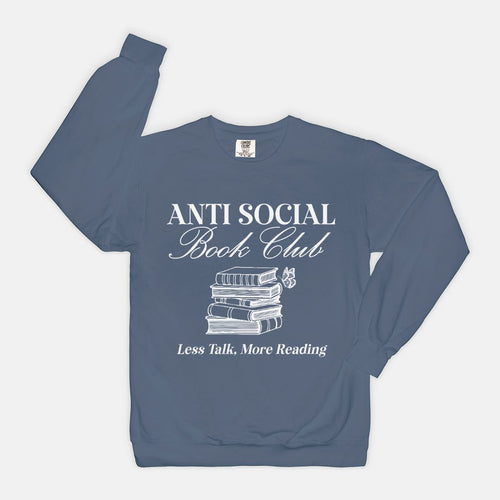 Anti-Social Book Club Comfort Color Crewneck