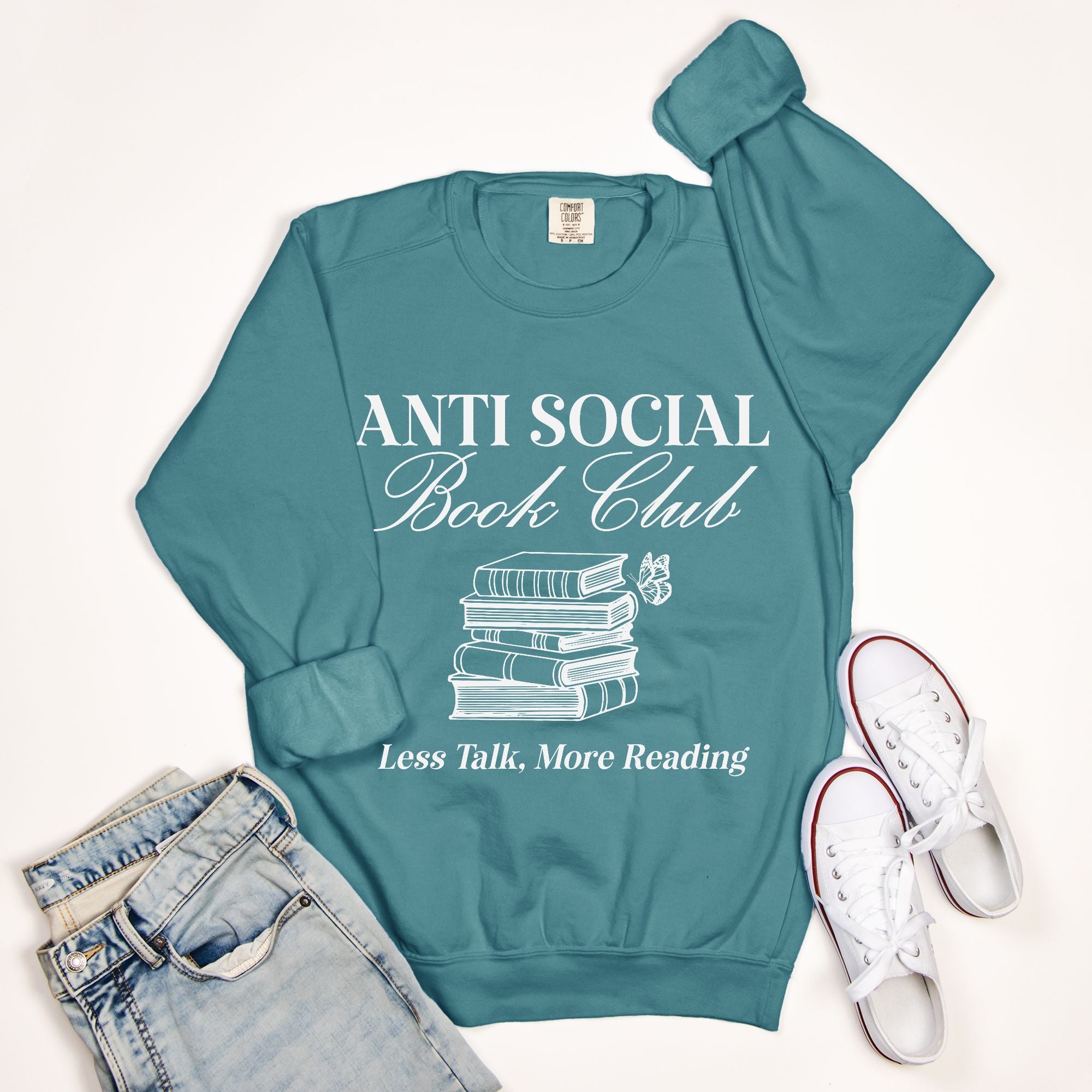 Anti-Social Book Club Comfort Color Crewneck