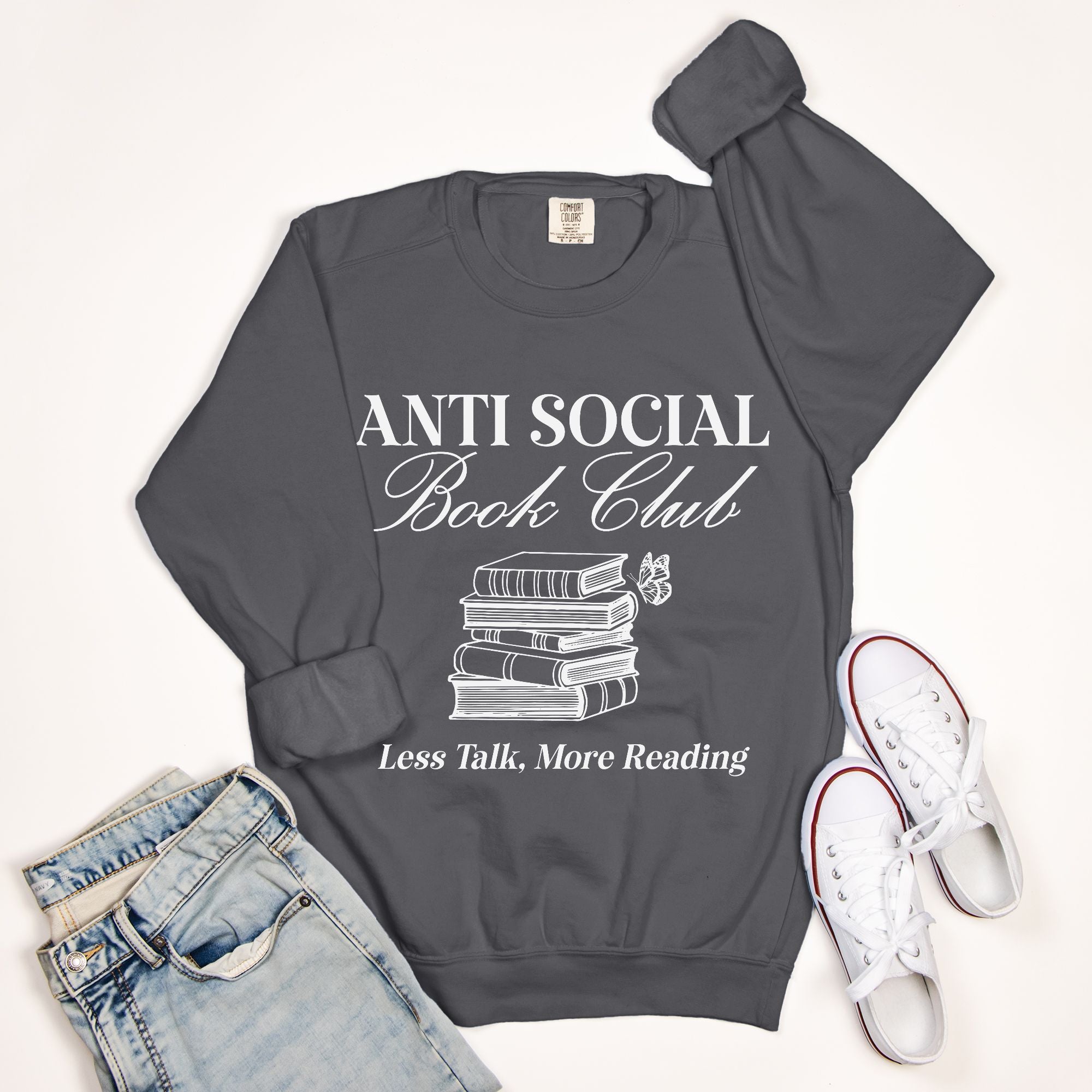 Anti-Social Book Club Comfort Color Crewneck