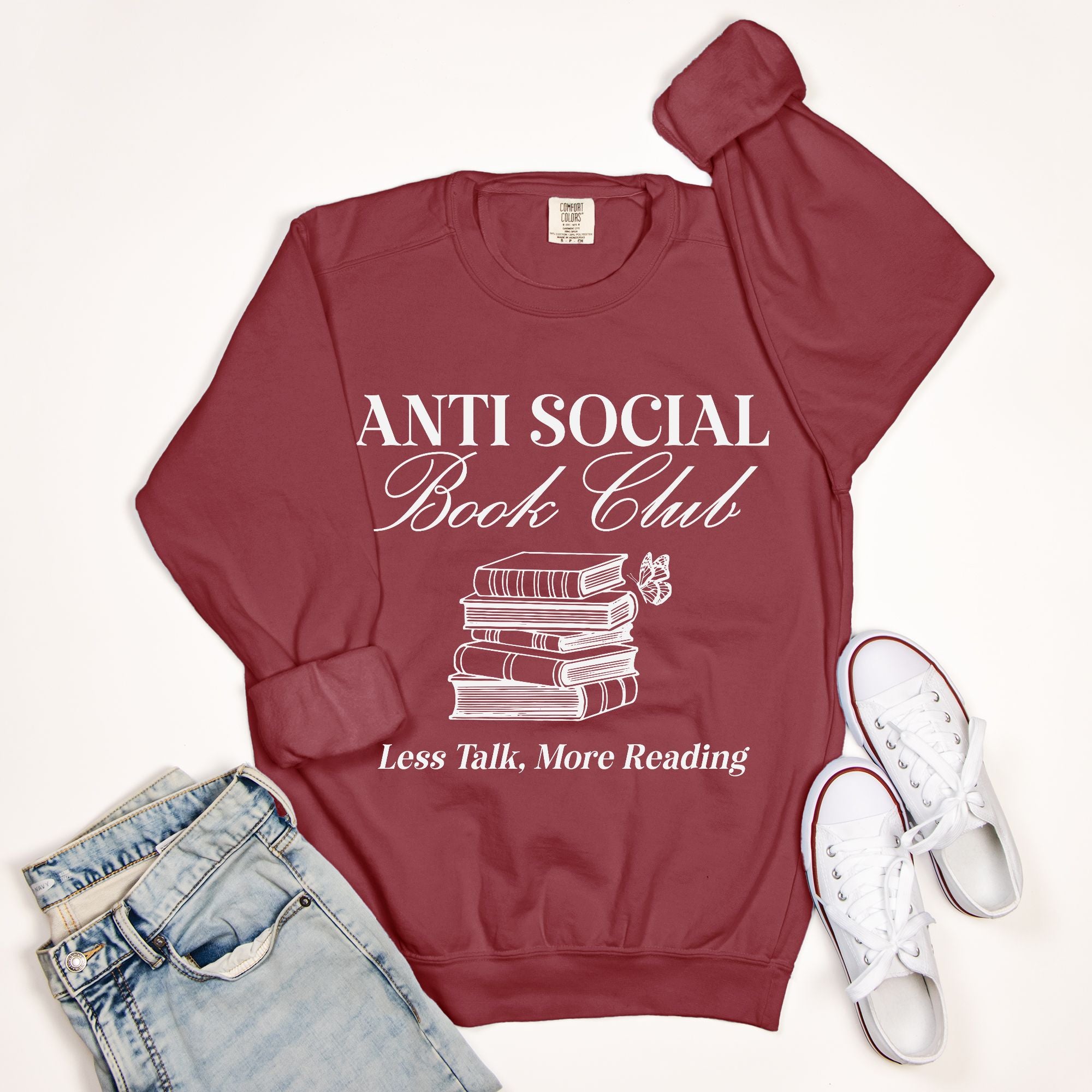 Anti-Social Book Club Comfort Color Crewneck