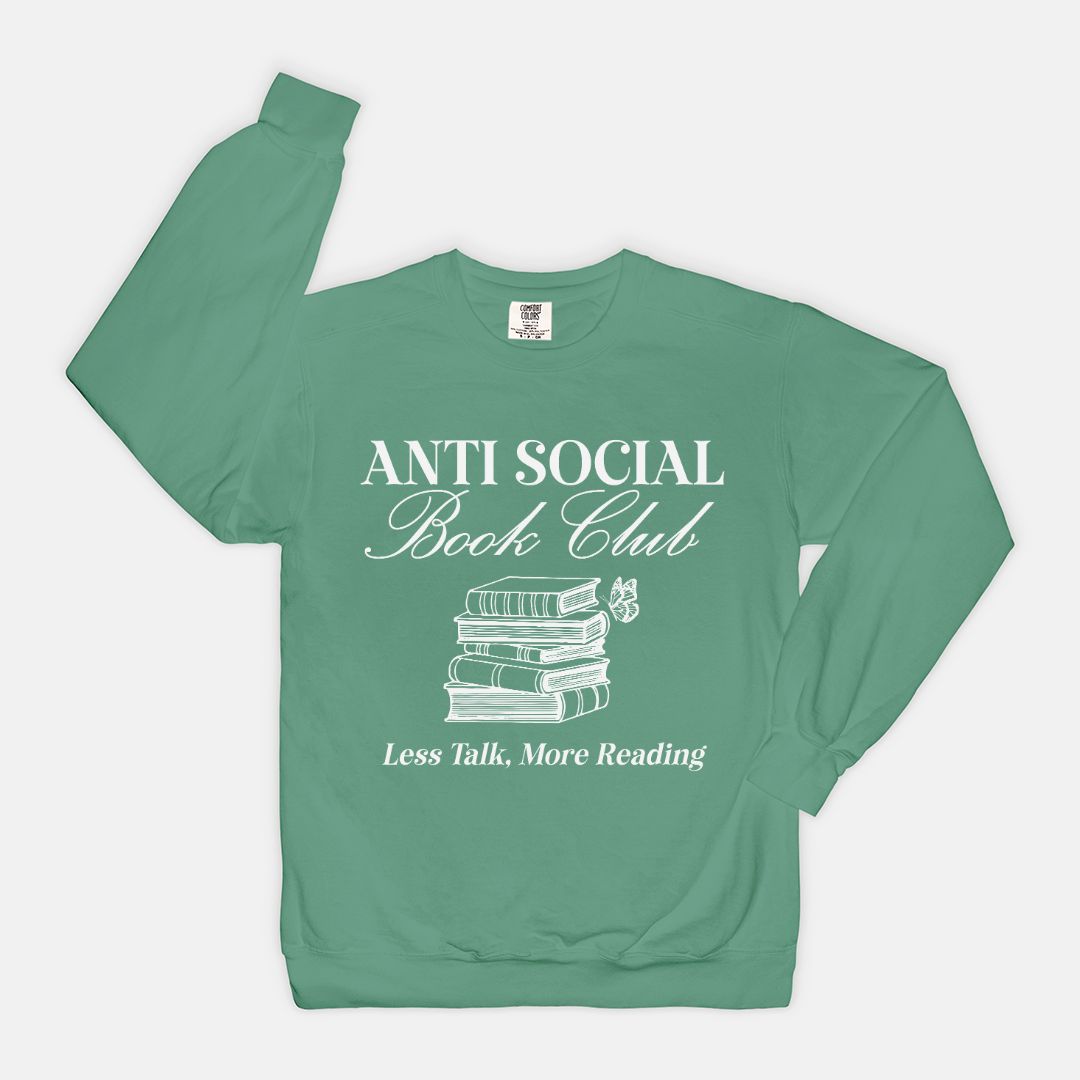 Anti-Social Book Club Comfort Color Crewneck